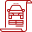 Icone rouge diagnostic électronique