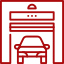 Icone rouge garage auto