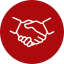 Icone rouge confiance